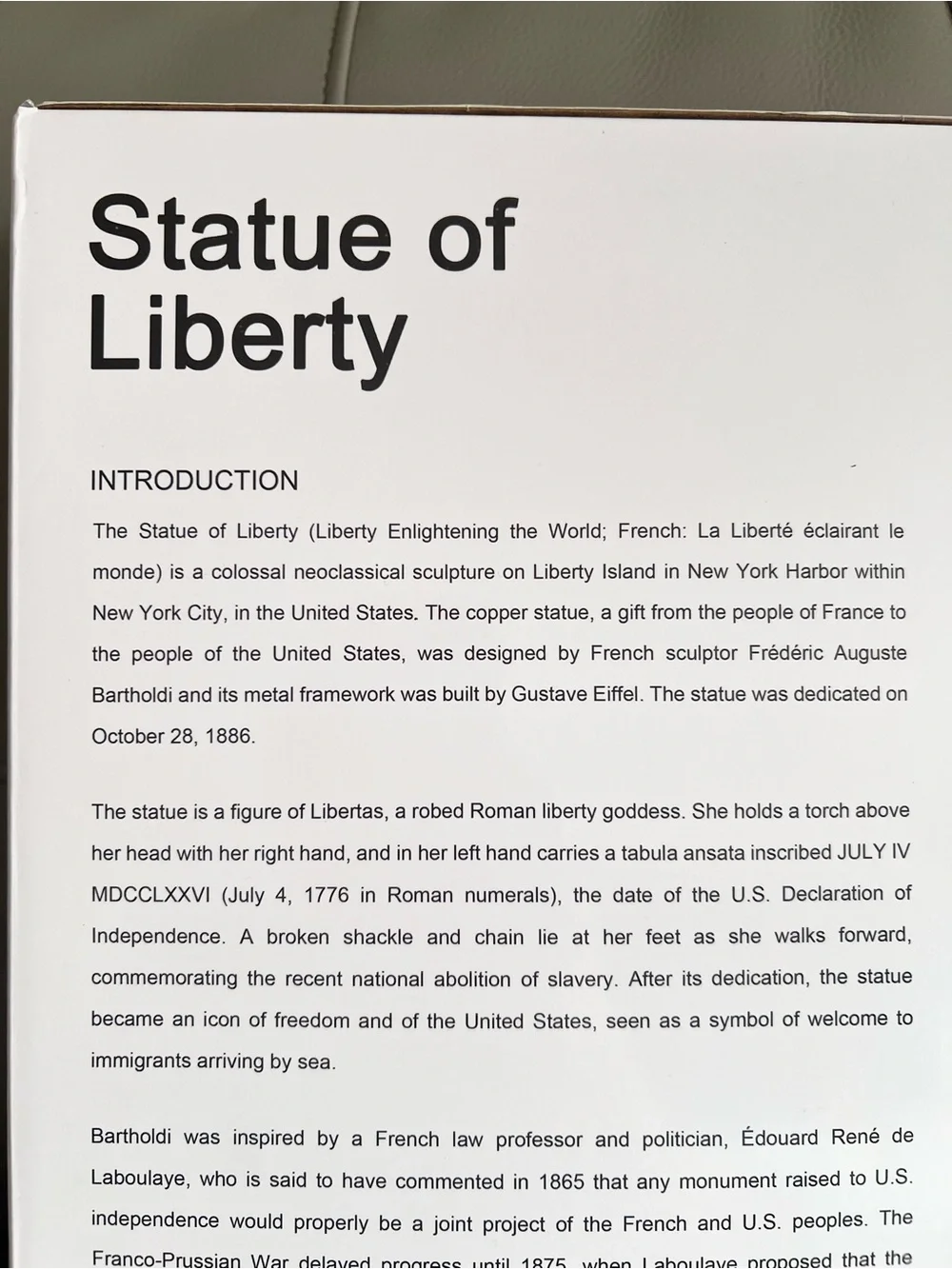 NEW Apostrophe Games Statue of Liberty Building Block Set 1577 Pieces Age 14+